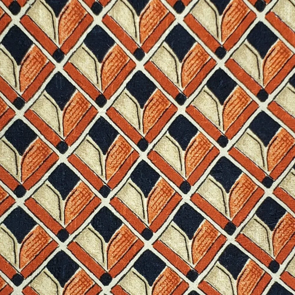 Ermenegildo Zegna Men's Silk Tie Geometric Luxury Designer Necktie Made in Italy